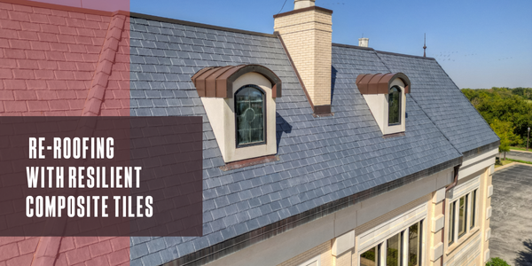 Re-roofing with resilient composite tiles
