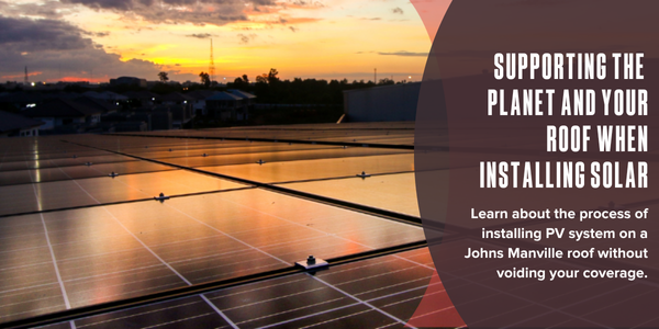 Supporting the planet and your roof when installing solar