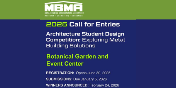 2025 MBMA Student Design Contest is now open