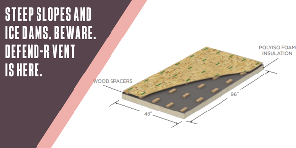 Steep slopes and ice dams, beware. Defend-R Vent is here.