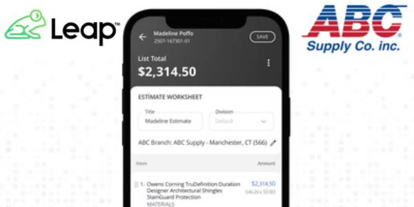 Leap Leap announces ABC Supply integration