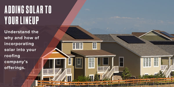 Adding solar to your lineup