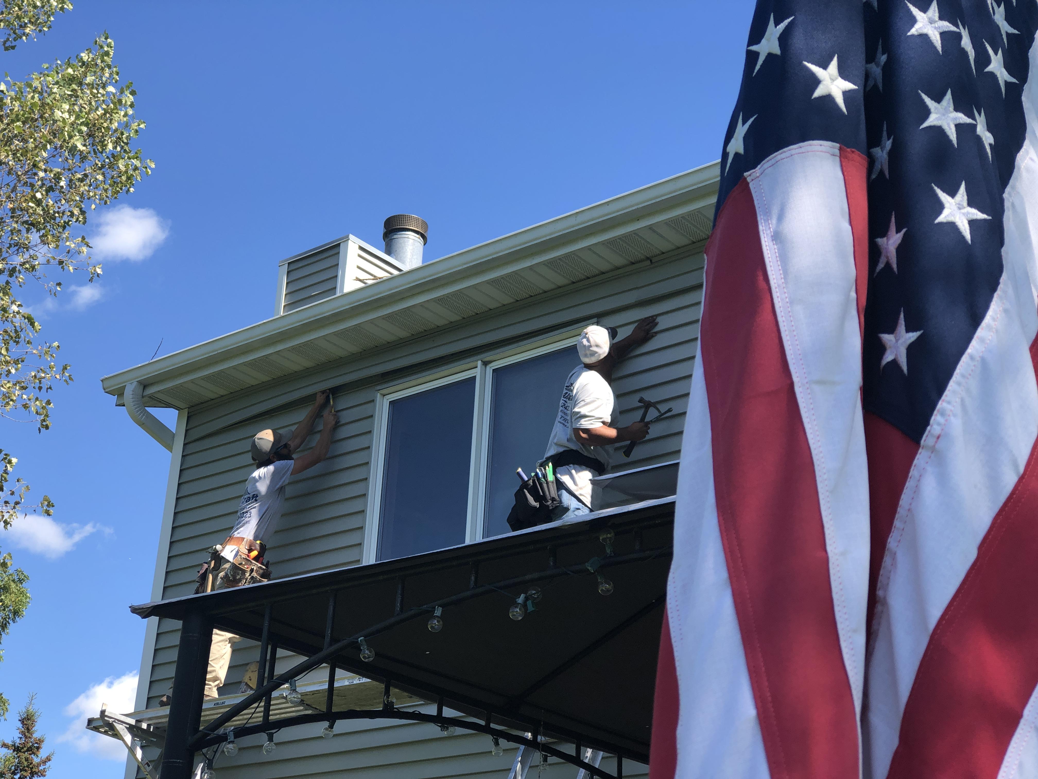 siding by flag