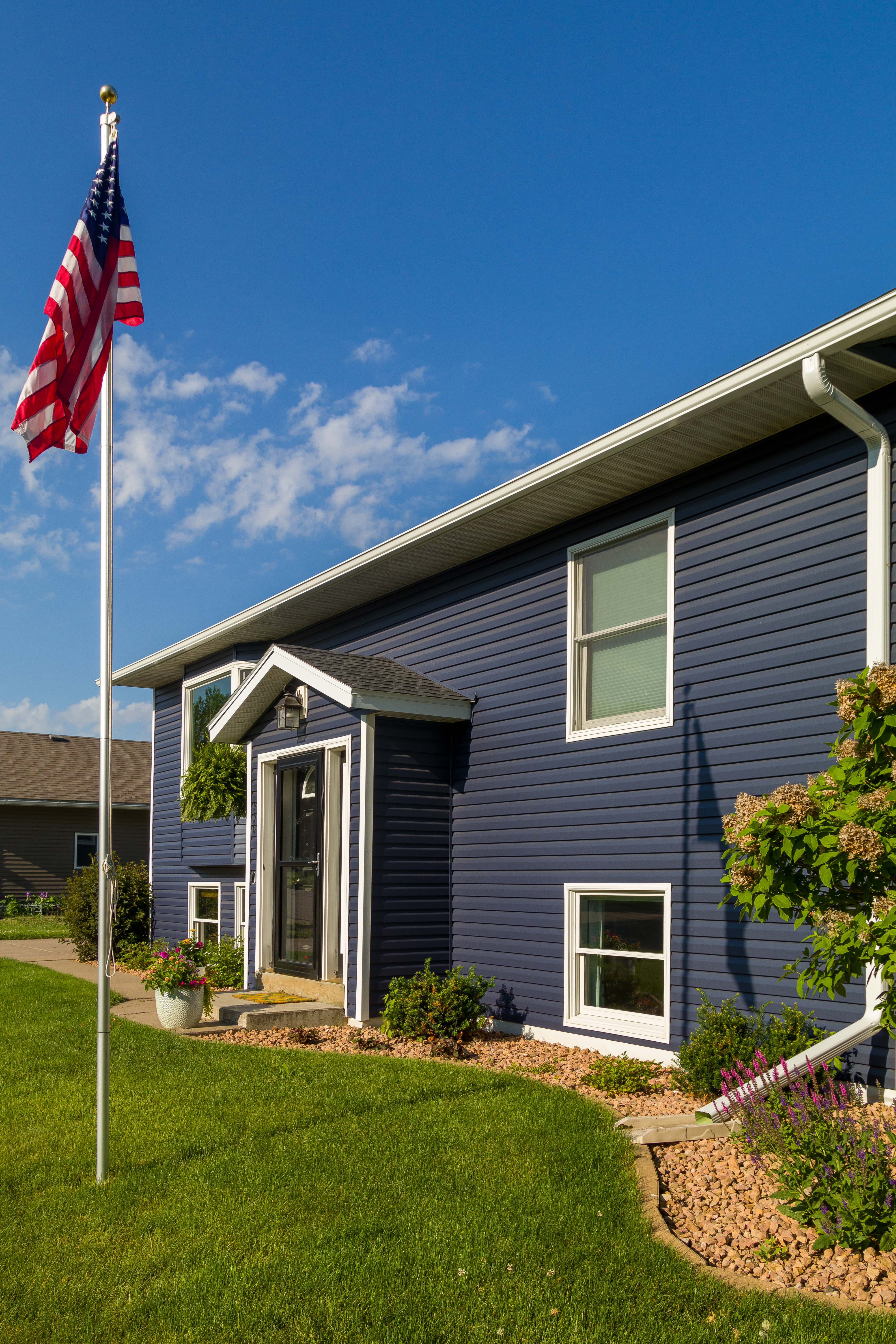Blue House Side View