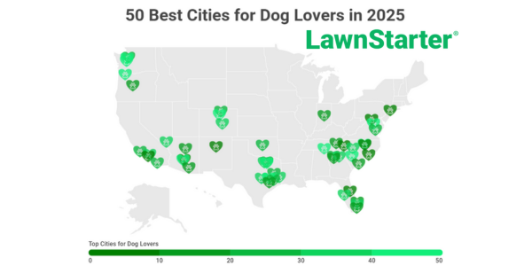 LawnStarter 2025’s best cities for dog lovers