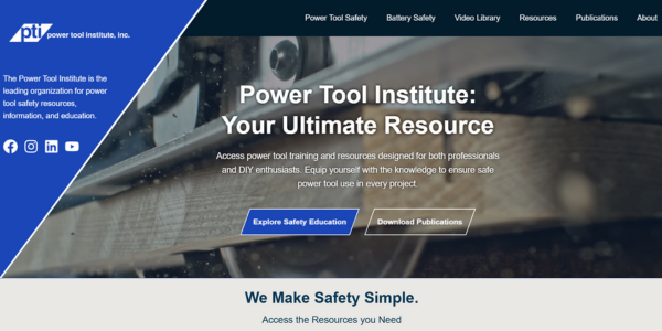 Power Tool Institute launches new website and publishes updated guide for safe operation of power tools