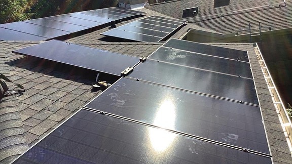 Whole Sun Solar - roof panels from top