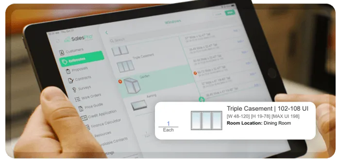 Leap - Sales Pro - Product Selection Screen