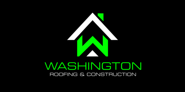Washington Roofing & Construction - logo with black background