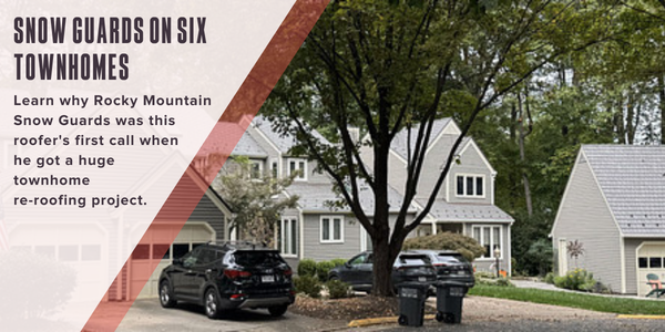 Snow guards on six townhomes