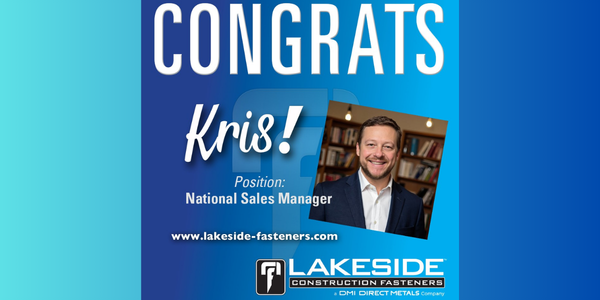Lakeside Construction Fasteners promotes Kris Rose to national sales manager