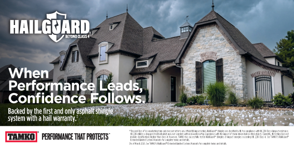 TAMKO - 300x600  HailGuard™ shingles are shaking up the roofing industry