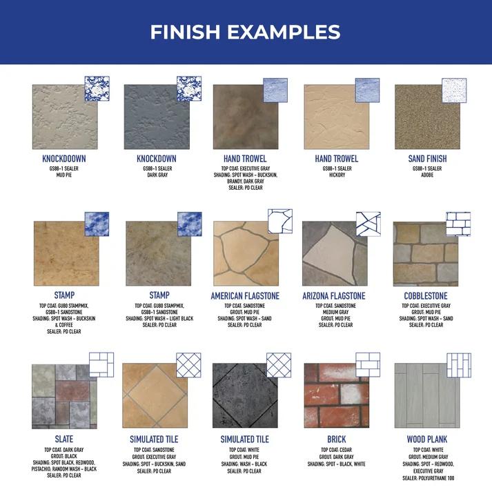 Pli-dek - finish examples