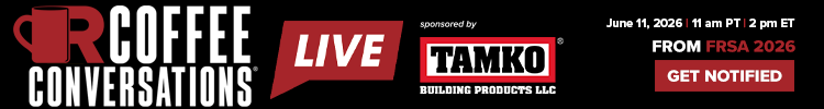 TAMKO - Banner Ad - FRSA 2026 Coffee Conversation Get Notified
