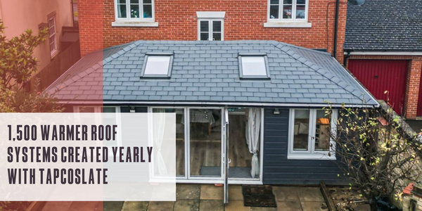 1,500 warmer roof systems created yearly with TapcoSlate