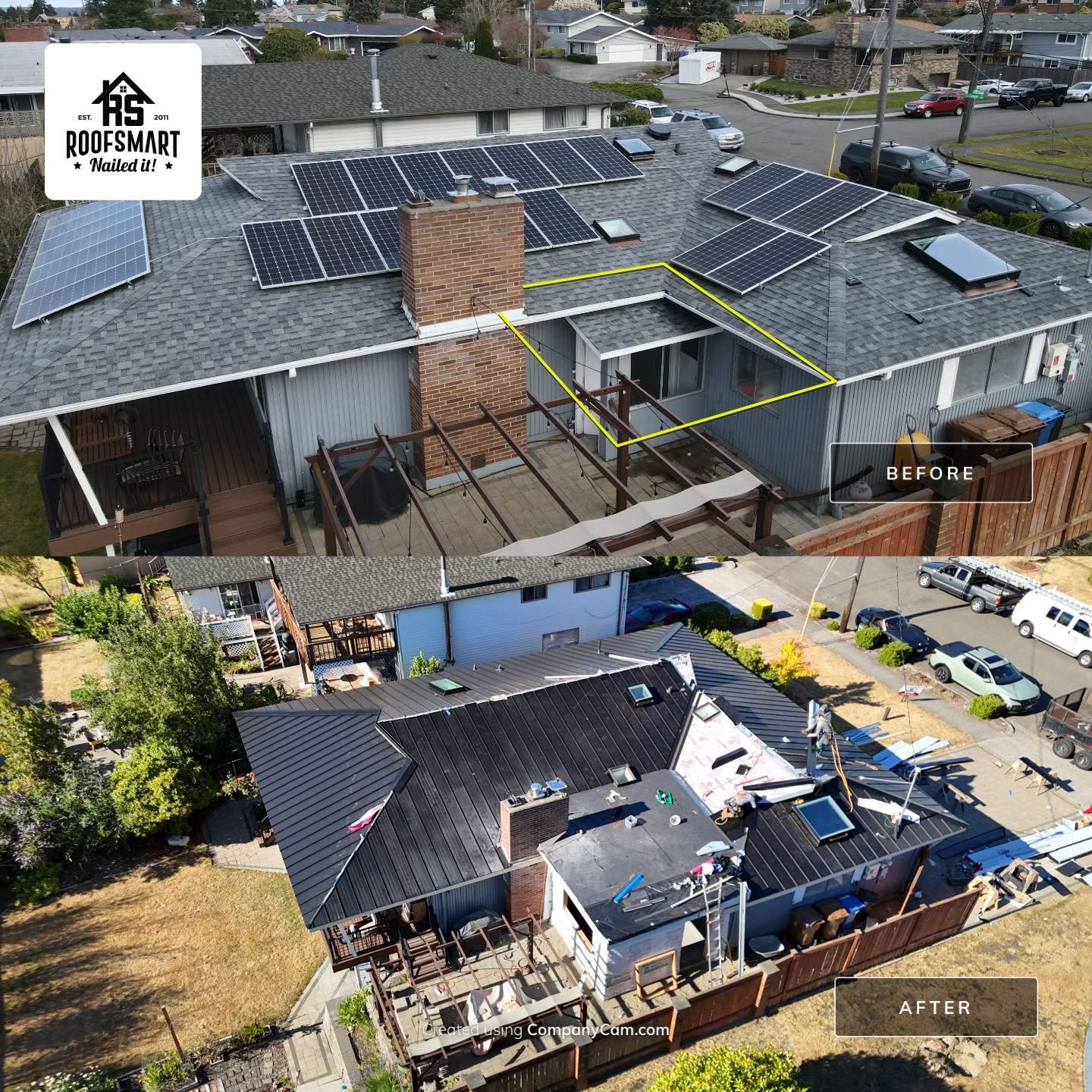 RoofSmart - roof metal before and after